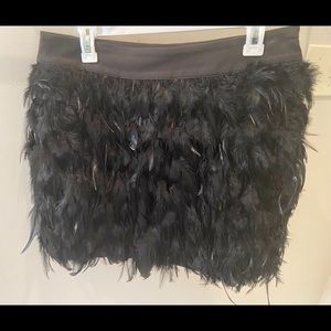 Black feather skirt
